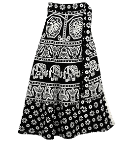 Black Fitted White Floral Skirt PNG HD Transparent Image Free Download