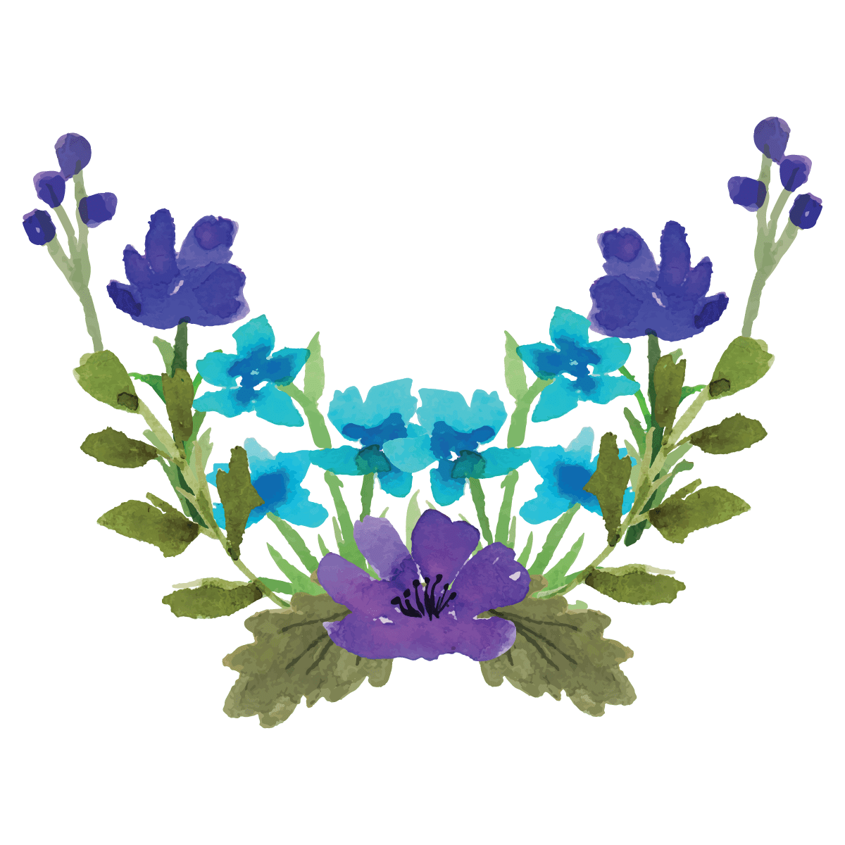 Blue Flower PNG Transparent free download