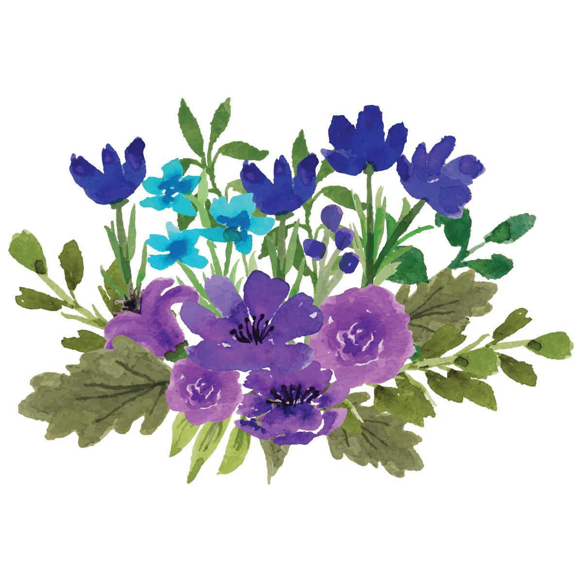 Blue-Flower png transparent