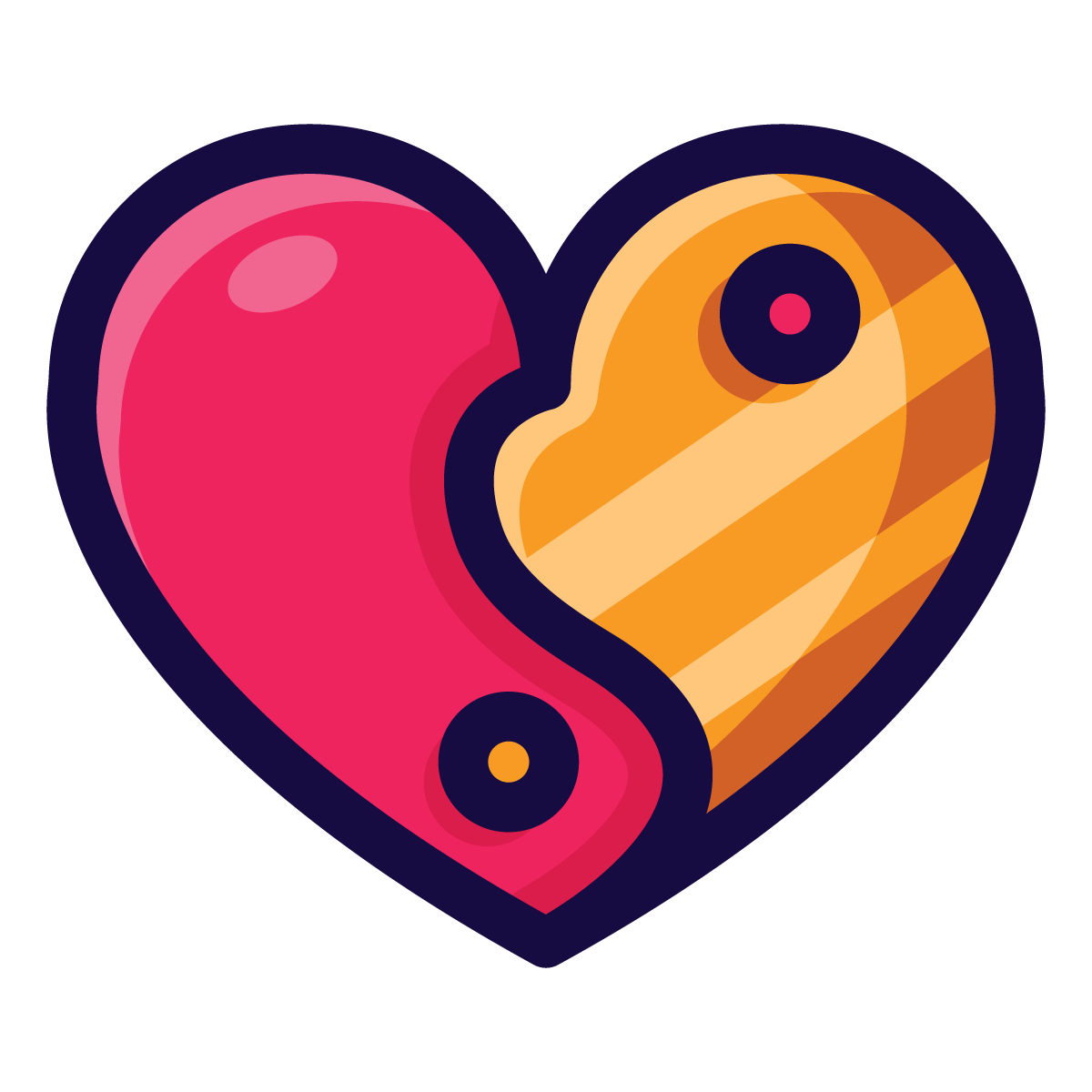 Colorful Heart Love Icon png
