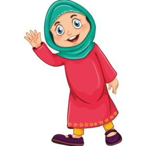 Baby Girl Red Hijab PNG Free Background Download