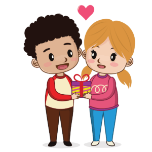 boy and girl gift box png free hd image download