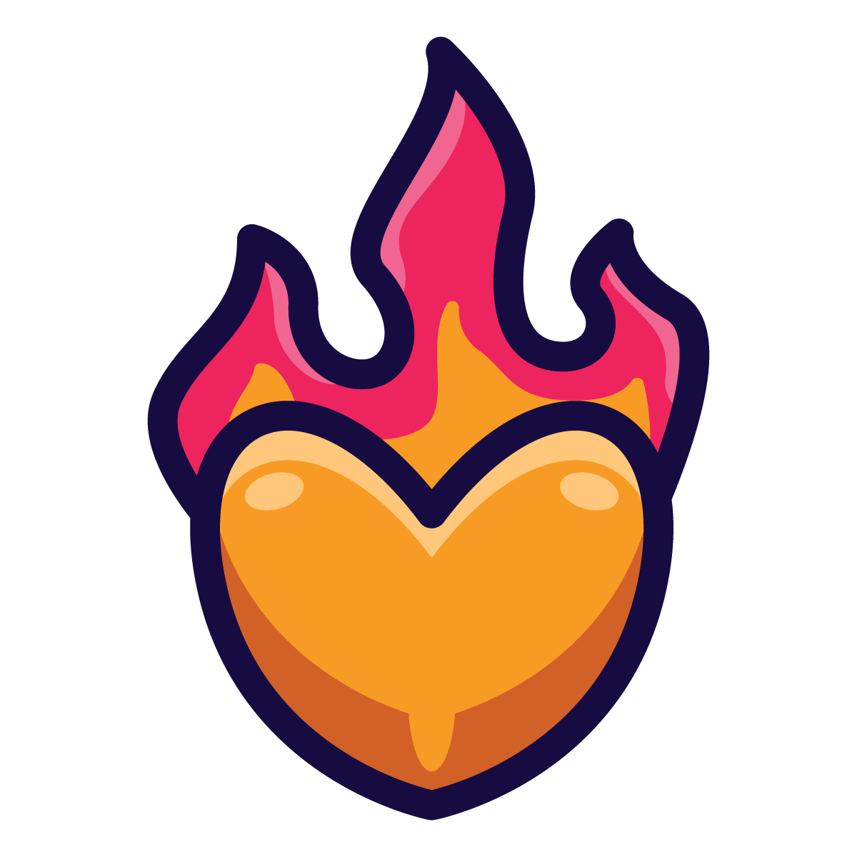 fire heart png free hd image download