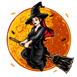 flying witch, png image, hand png, png stock, flying witch with moon png transparent, flying witch with moon png free, flying witch with moon png black and white, photo cutter, photo cutter editor, remove background hd quality,